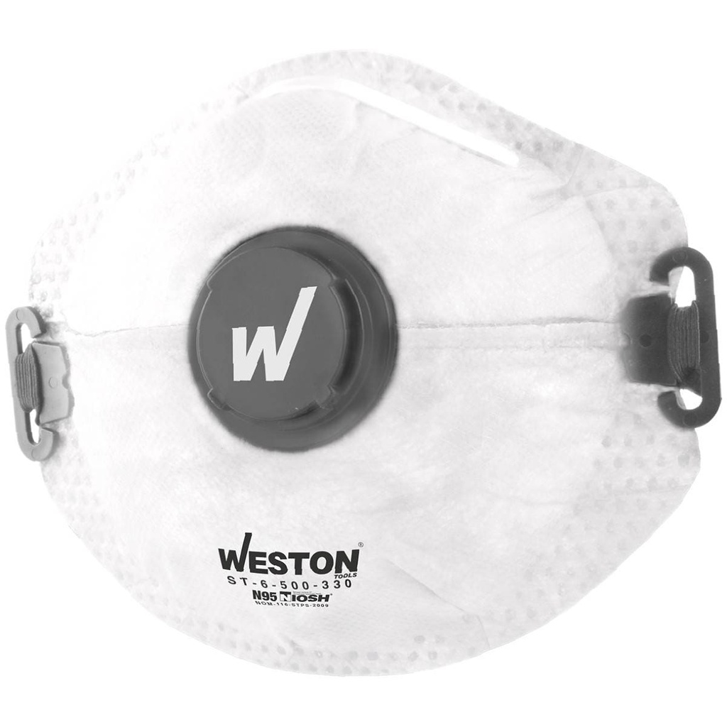 RESPIRADOR C/VALVULA  N95 Certificado CDC (Empaque c/10 pzas)