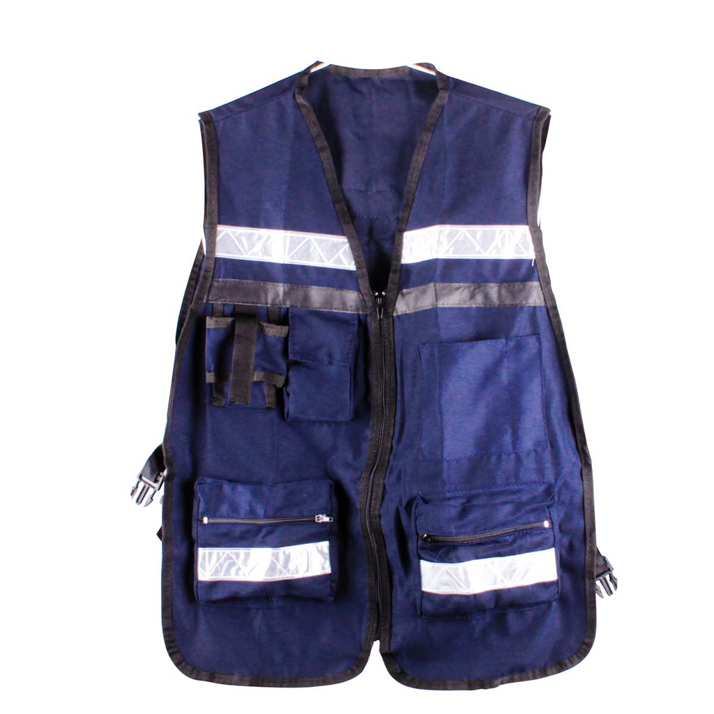 CHALECO TIPO SUPERVISOR AZUL MARINO UNITALLA