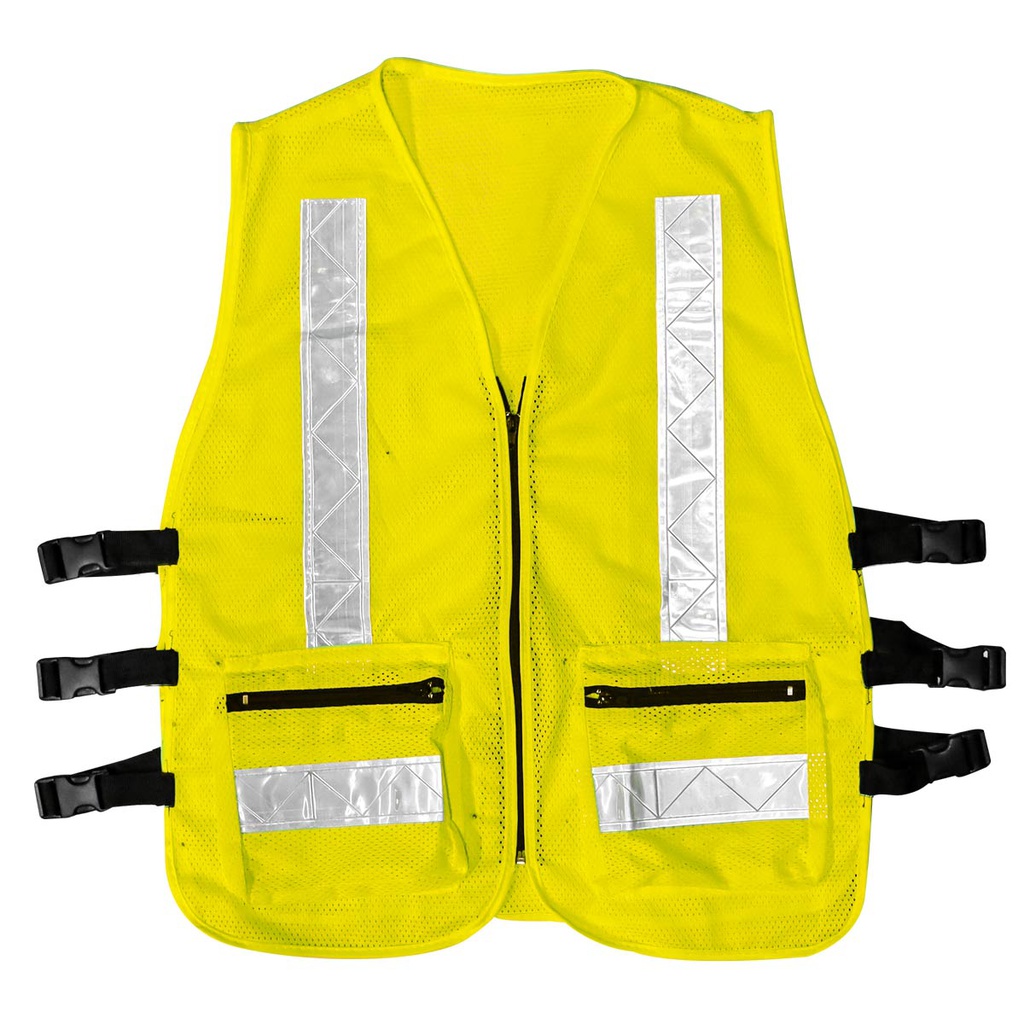 CHALECO MALLA ALTA VISIBILIDAD DE POLIESTER Y REFLEJANTE DE 2&quot; AMARILLO - UNITALLA