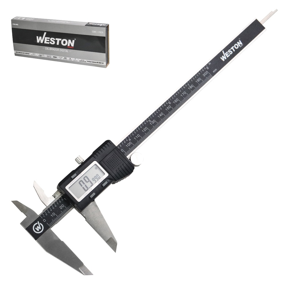 CALIBRADOR DIGITAL ACERO INOX. CARCASA PLASTICA 8&quot;