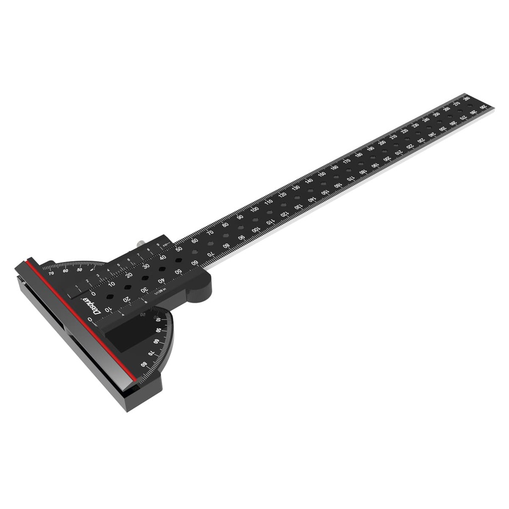 REGLA DE MEDICION MULTIANGULO DE ALUMINIO 12"