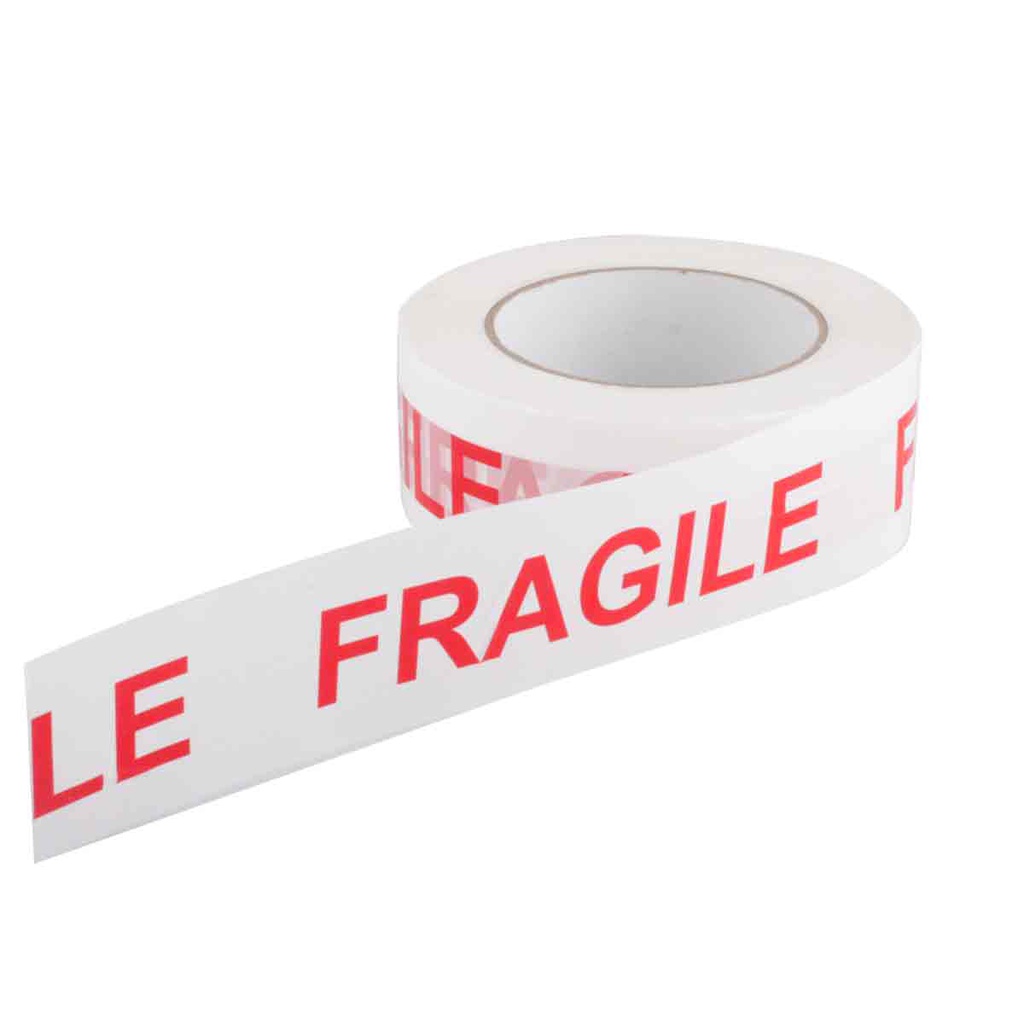 CINTA DE EMPAQUE LEYENDA FRAGIL 48mm X 150M (Precio x pieza - Empaque c/6 pzas)