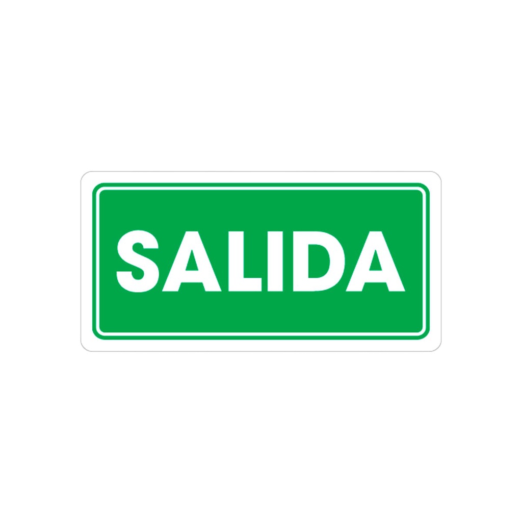 SEÑALAMIENTO SALIDA 15 X 30CM
