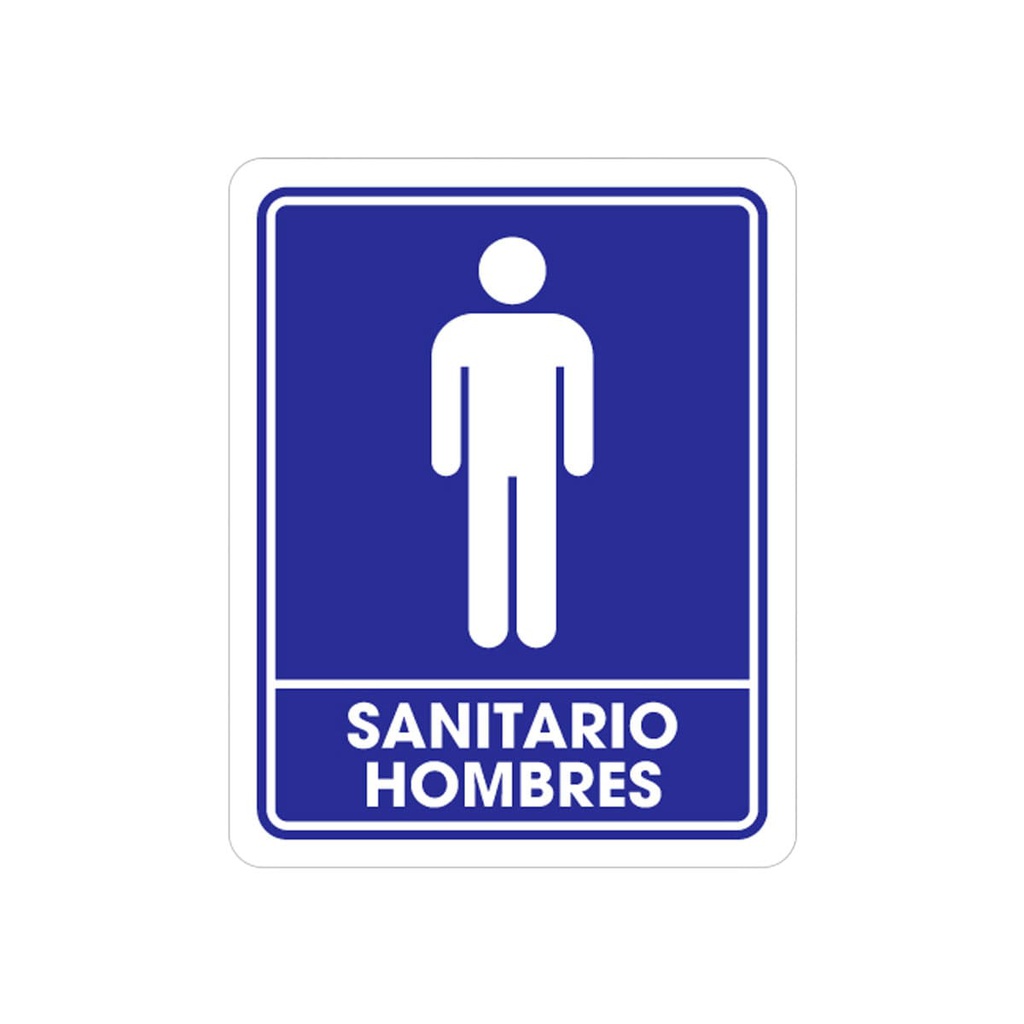SEÑALAMIENTO SANITARIO HOMBRES 25 X 35CM