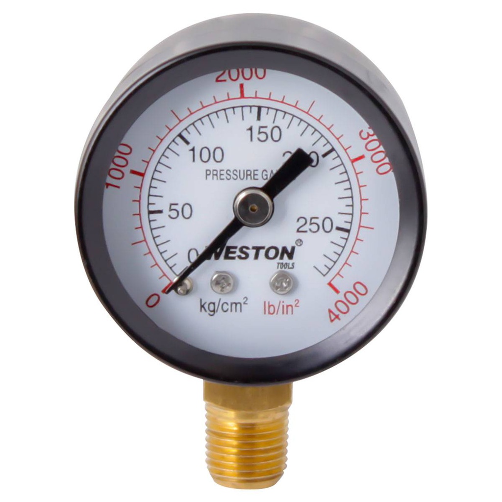 MANOMETRO 1-1/2" 1/8" NPT 11KGS/160LBS