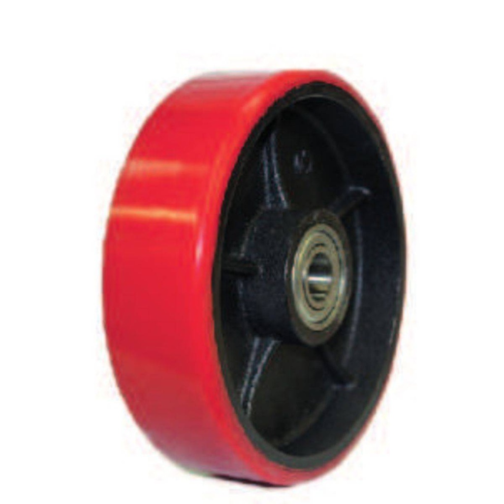 RUEDA TRASERA P/PATIN FIERRO VACIADO PU 8X2&quot;