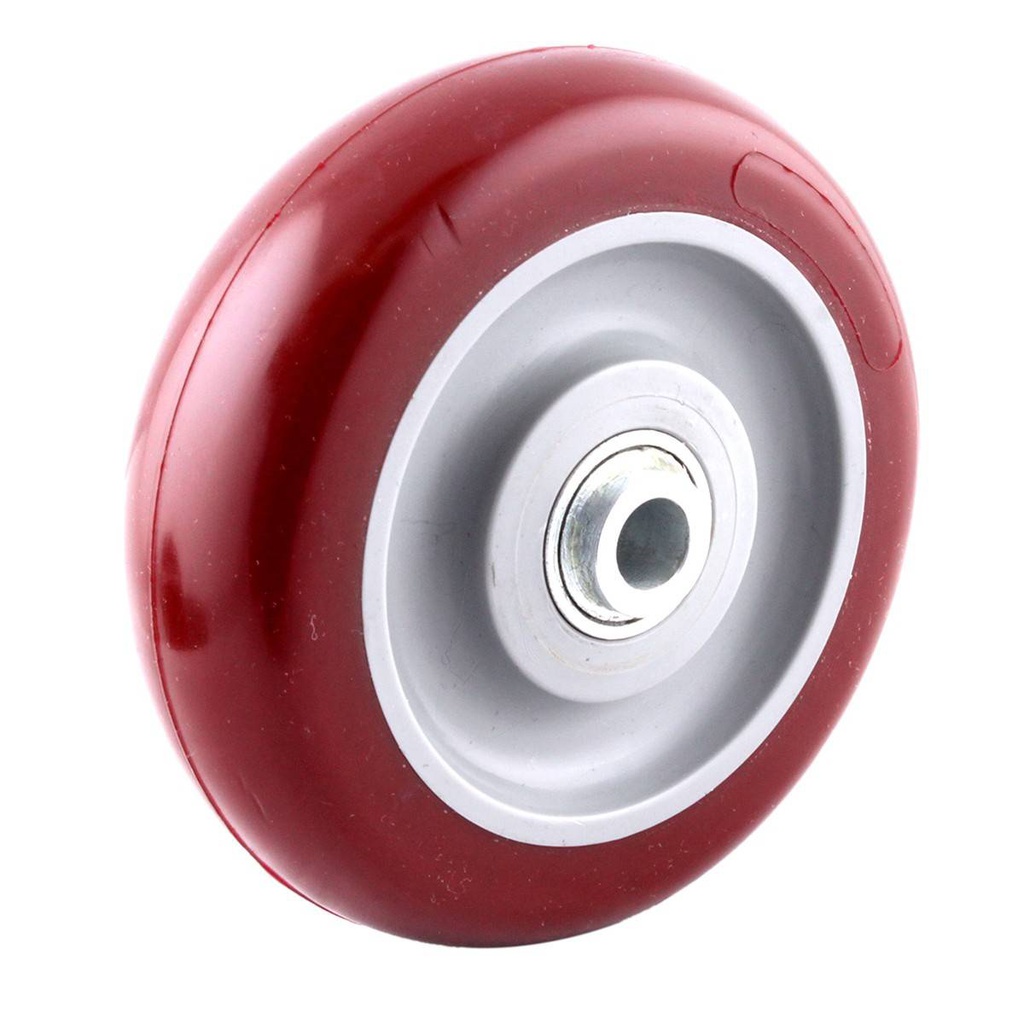 RUEDA MARRON PU 3X1-1/4" C/BALERO