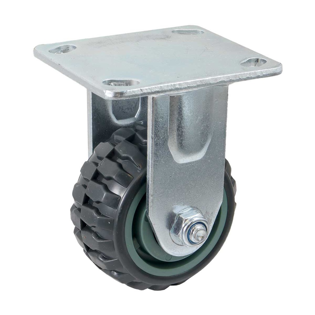 RODAJA DE PU CENTRO PP FIJA TIPO TRACTOR 4" (100*50MM)
