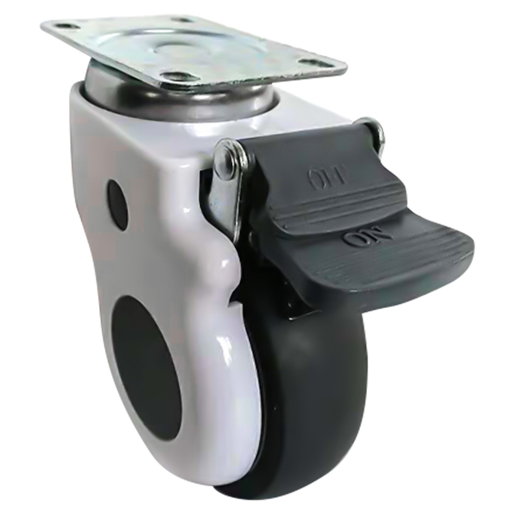 RODAJA USO MEDICO TPR GIRATORIA C/FRENO 5'' x 1-1/4''