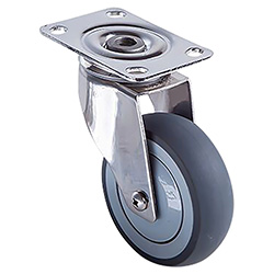 RODAJA TPR HORQUILLA DE A. INOX. USO LIGERO GIRATORIA 2'' x 7/8''