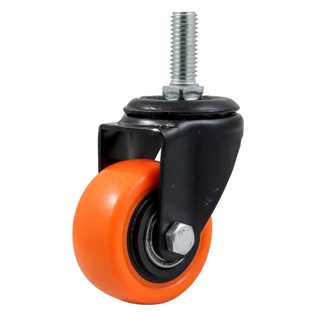 RODAJA NARANJA PU GIR. C/ESPIGA ROSCADA 2-1/2"