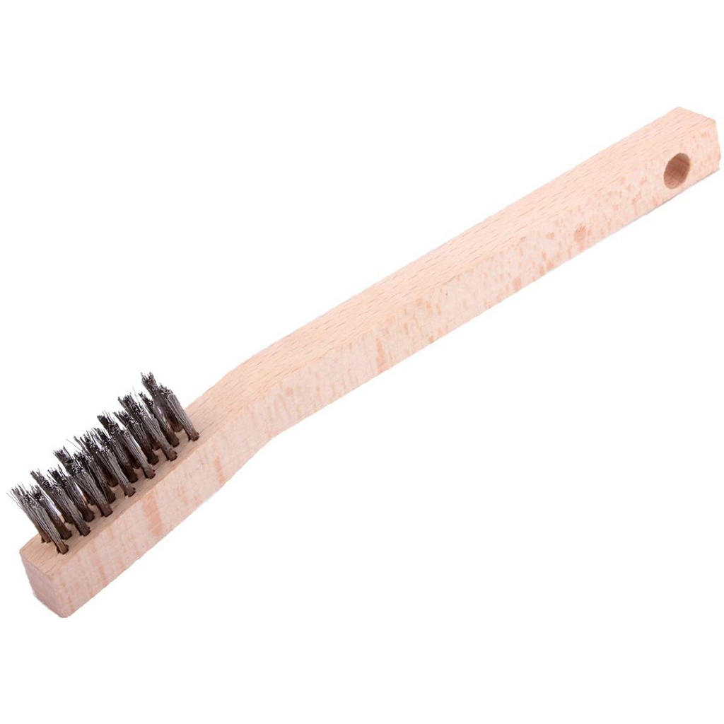 CEPILLO C/MANGO MADERA P/SOLDADOR 3X7 PINCELES A. LATONADO .006"