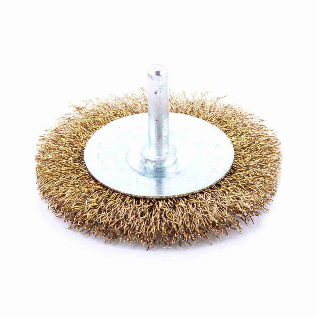 CEPILLO CIRCULAR ONDULADO 3" C/VASTAGO 1/4" A. LATONADO .012"