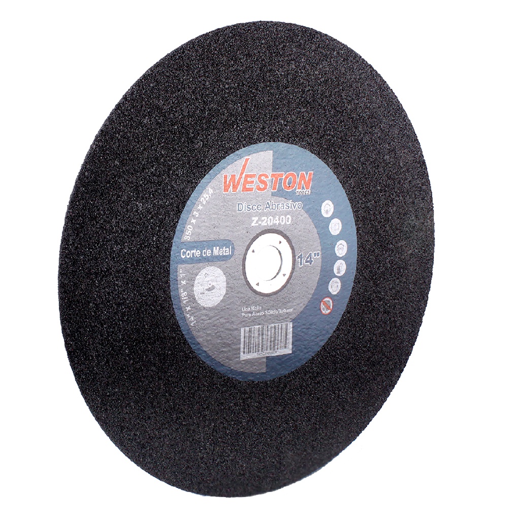 DISCO ABRASIVO 14" X 1/8" X 1" UNA MALLA (Emp. c/5 Pzas - Precio x Pza)