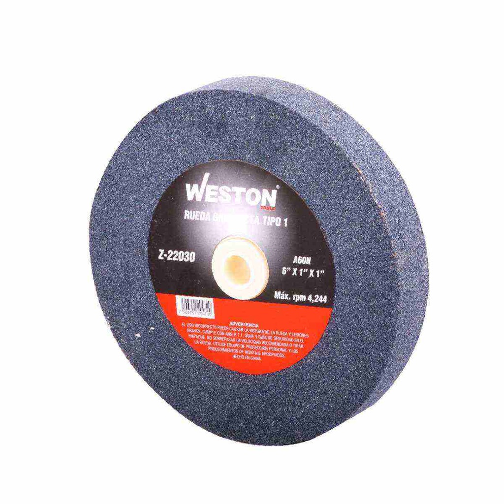 RUEDA GRIS RECTA TIPO 1 PLUS 6 X 1 GEN. A36