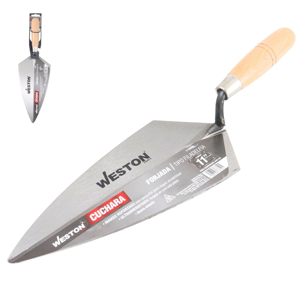 CUCHARA FORJADA TIPO FILADELFIA 11&quot; MANGO D/MADERA