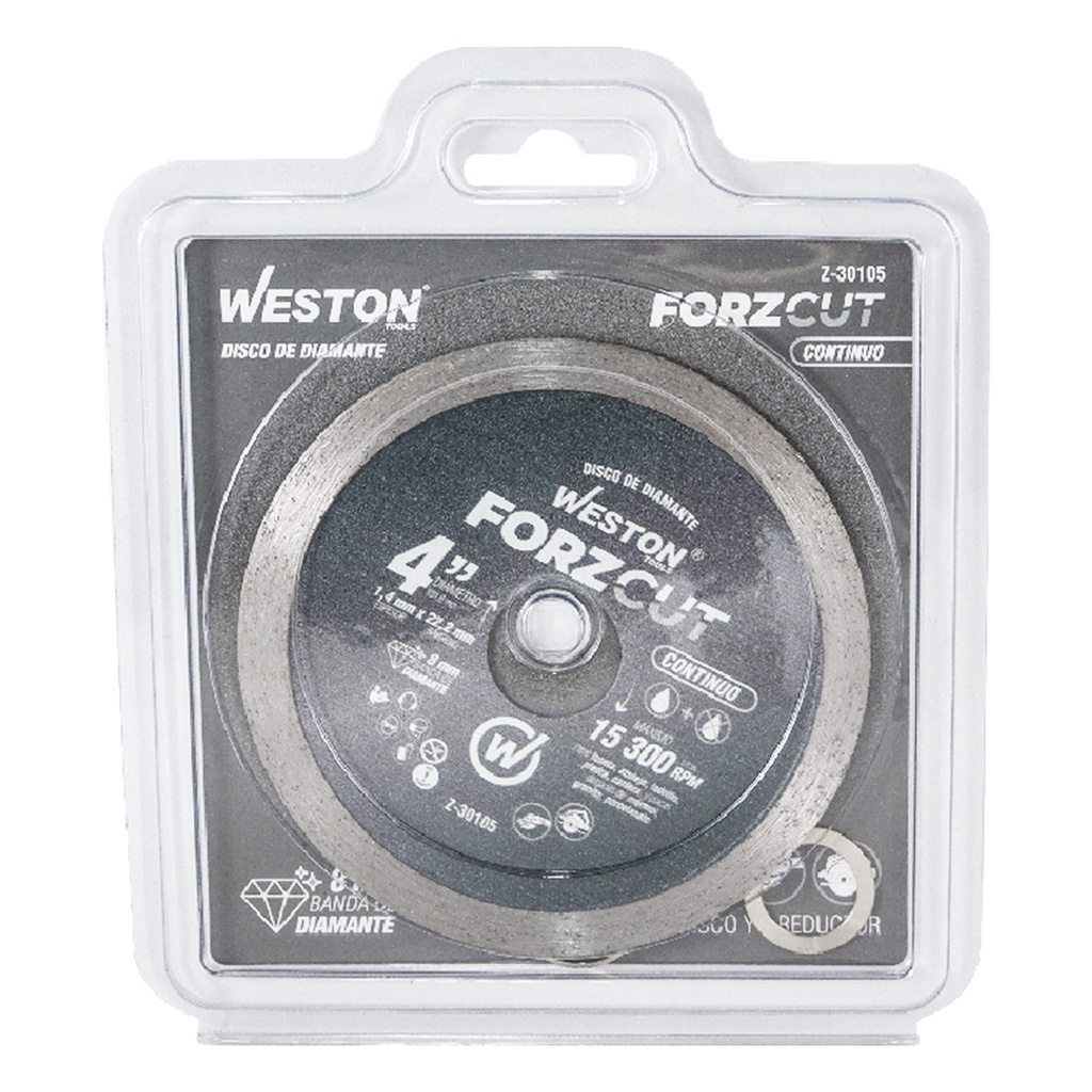 DISCO DE DIAMANTE RIN CONTINUO 4&quot; FORZCUT