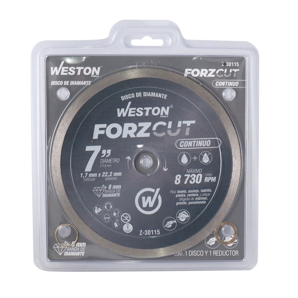 DISCO DE DIAMANTE RIN CONTINUO 7&quot; FORZCUT