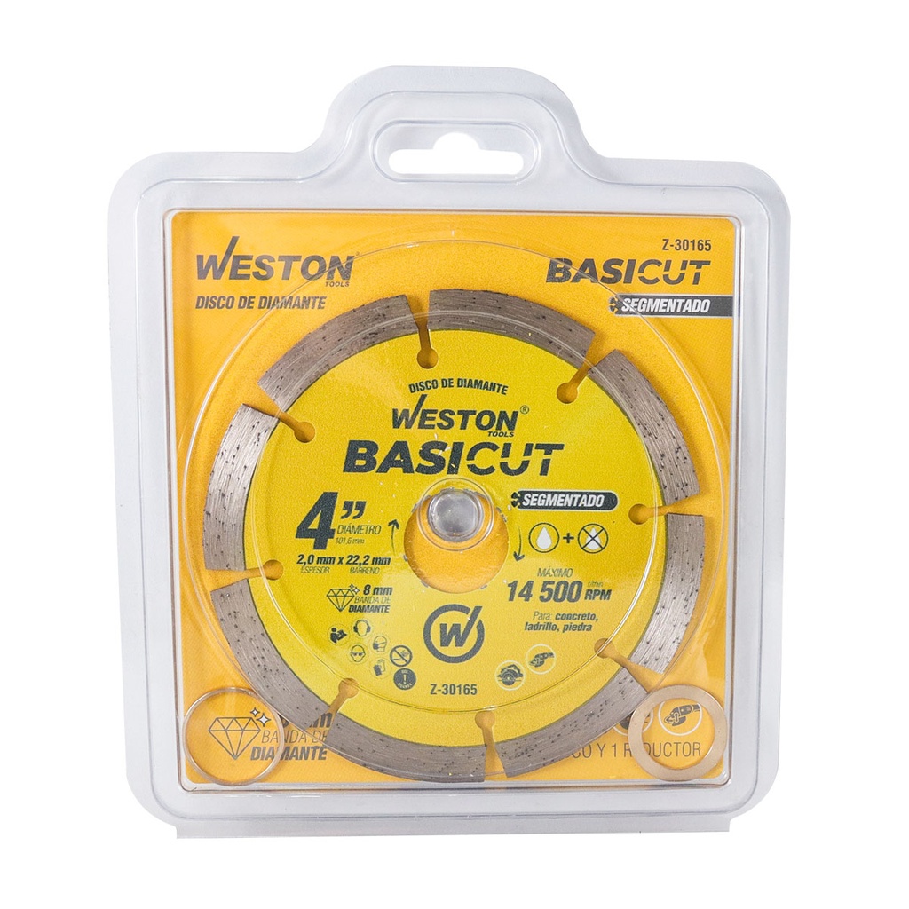 DISCO DE DIAMANTE RIN SEGMENTADO 4&quot; BASICUT