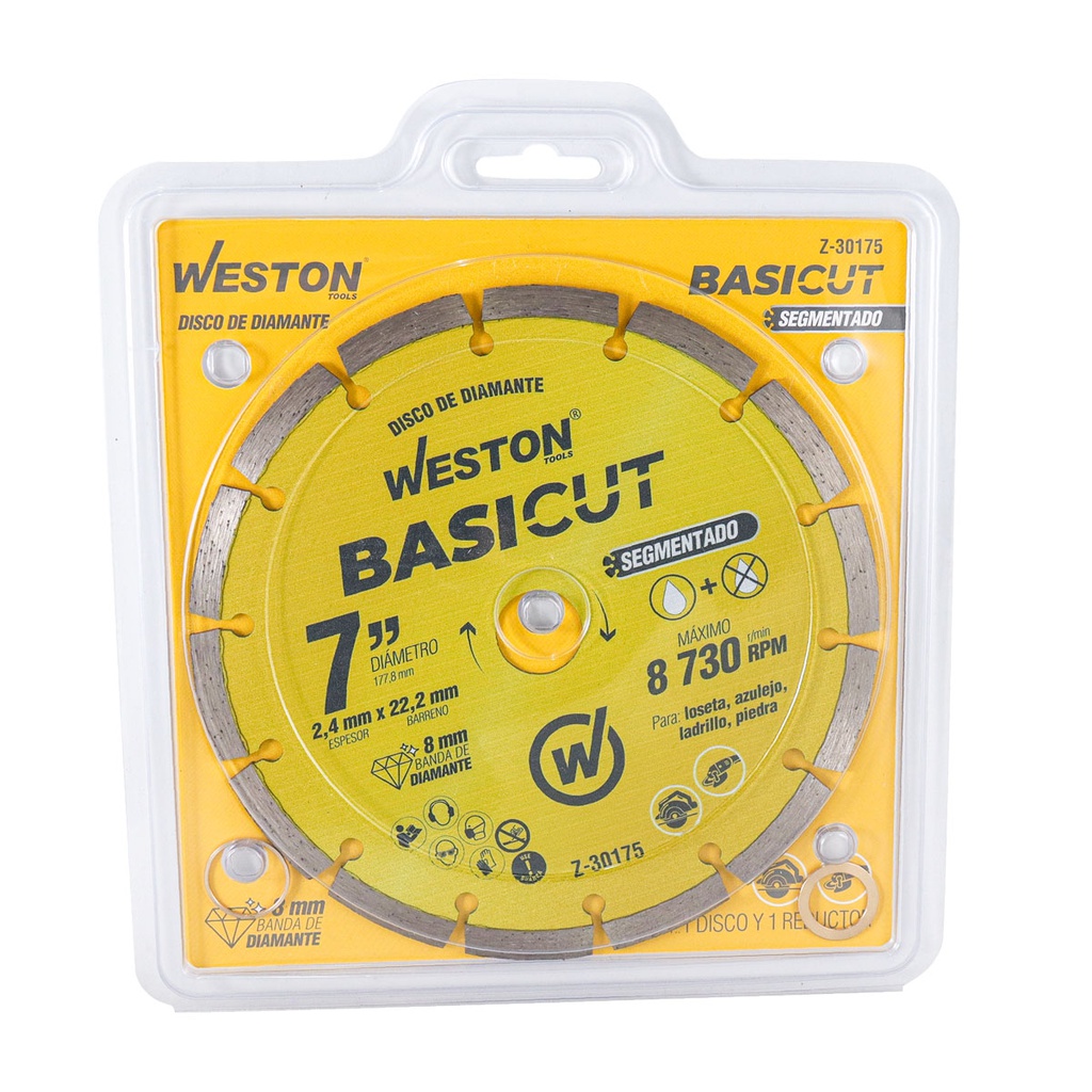 DISCO DE DIAMANTE RIN SEGMENTADO 7" BASICUT