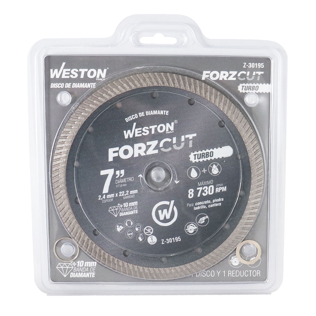 DISCO DE DIAMANTE RIN TURBO 7&quot; FORZCUT