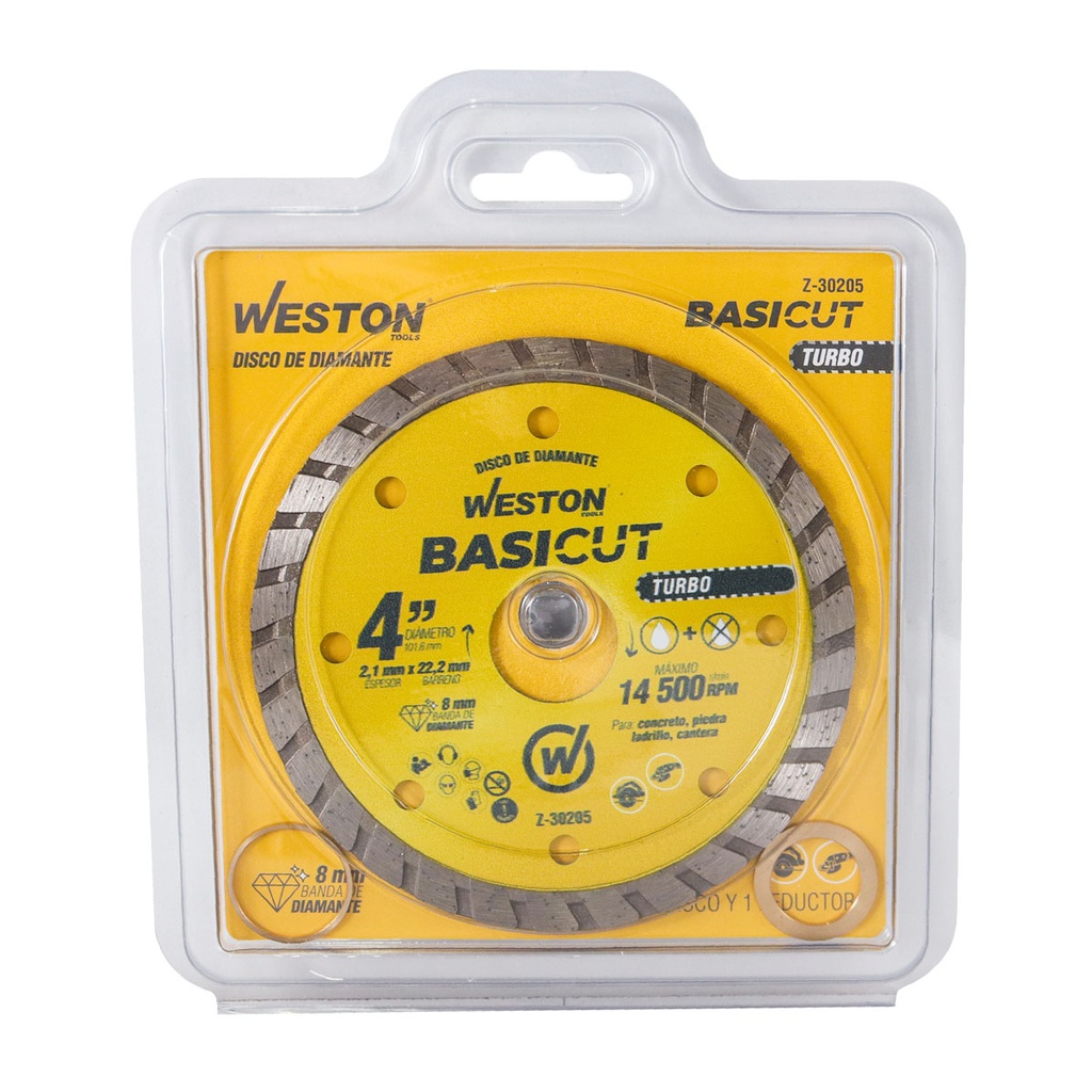 DISCO DE DIAMANTE RIN TURBO 4&quot; BASICUT