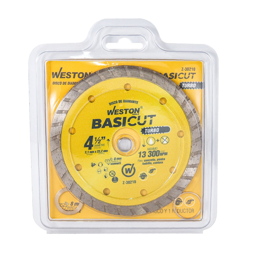 DISCO DE DIAMANTE RIN TURBO 4-1/2" BASICUT