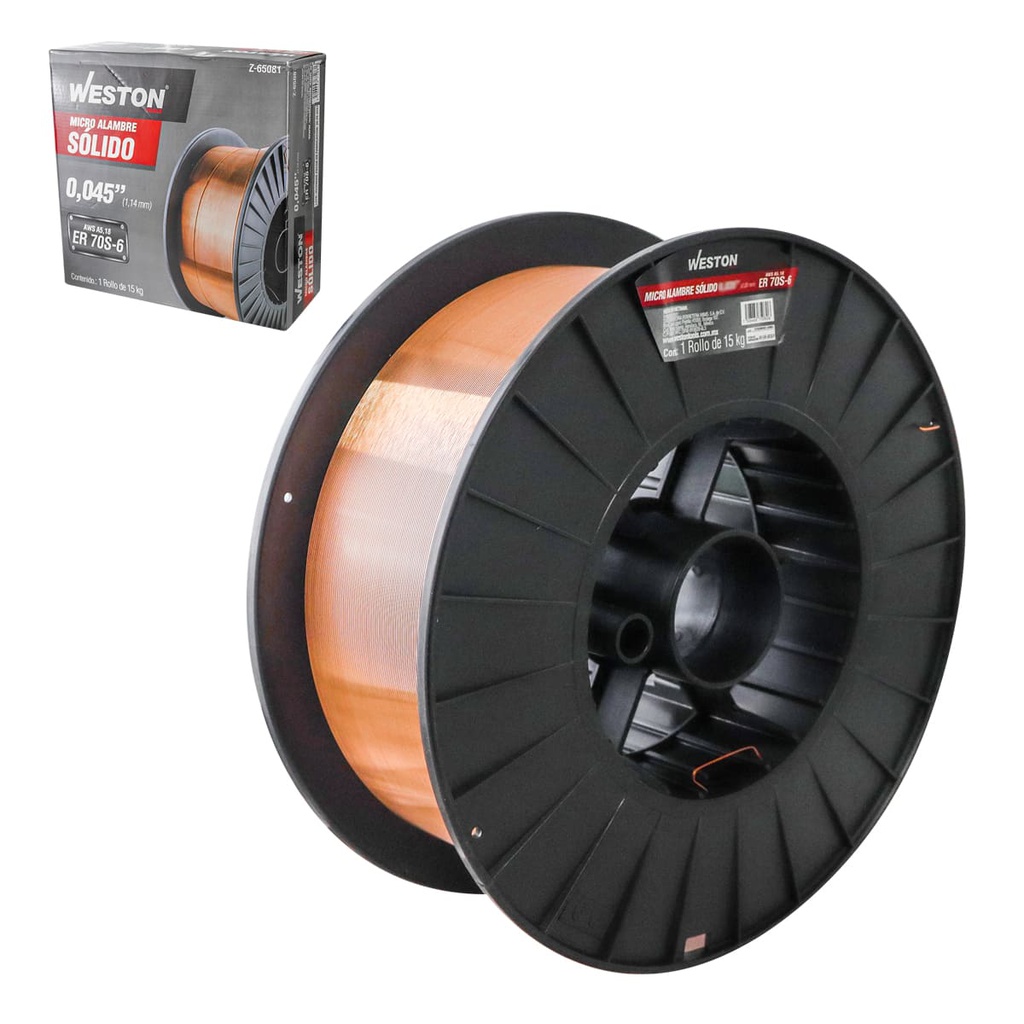 SOLDADURA MICROALAMBRE SOLIDO 70S-6 .045" (15KG)