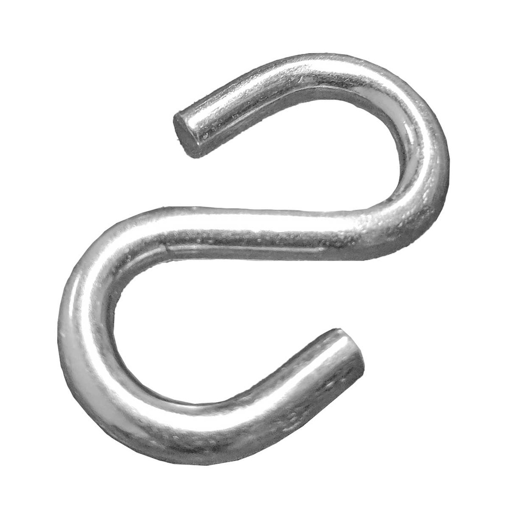 GANCHO TIPO &quot;S&quot; GALV. 3MM    (Precio x Pza - Caja c/100 pzas)