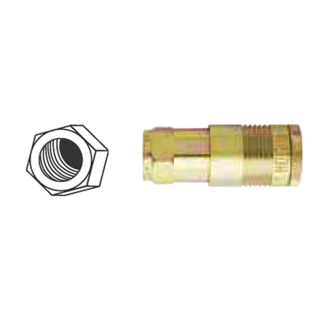 CONEXION RAPIDA HEMBRA 1/2" NPT  ESTILO G Mod 1815BK