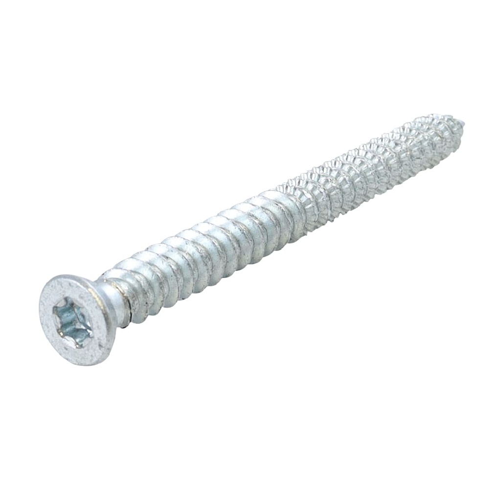 PIJA CABEZA PLANA TORX GALV. P/MDF D/FIJACION 7,5 mm X 80 mm T30 (Precio x Caja - Caja c/100 piezas)
