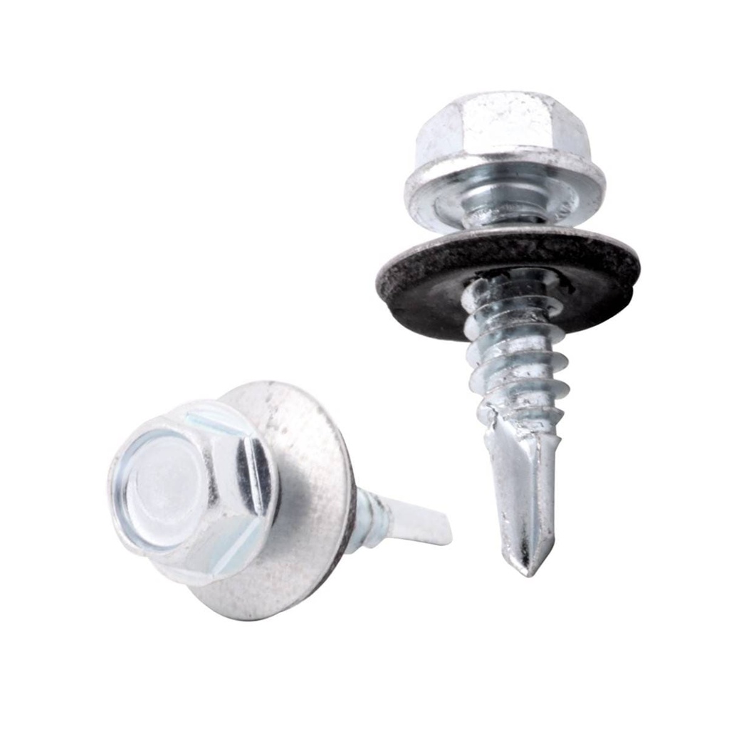 PIJA PUNTA DE BROCA CON RONDANA#14 x 3/4&quot; (Precio x Caja a Granel c/2500piezas)
