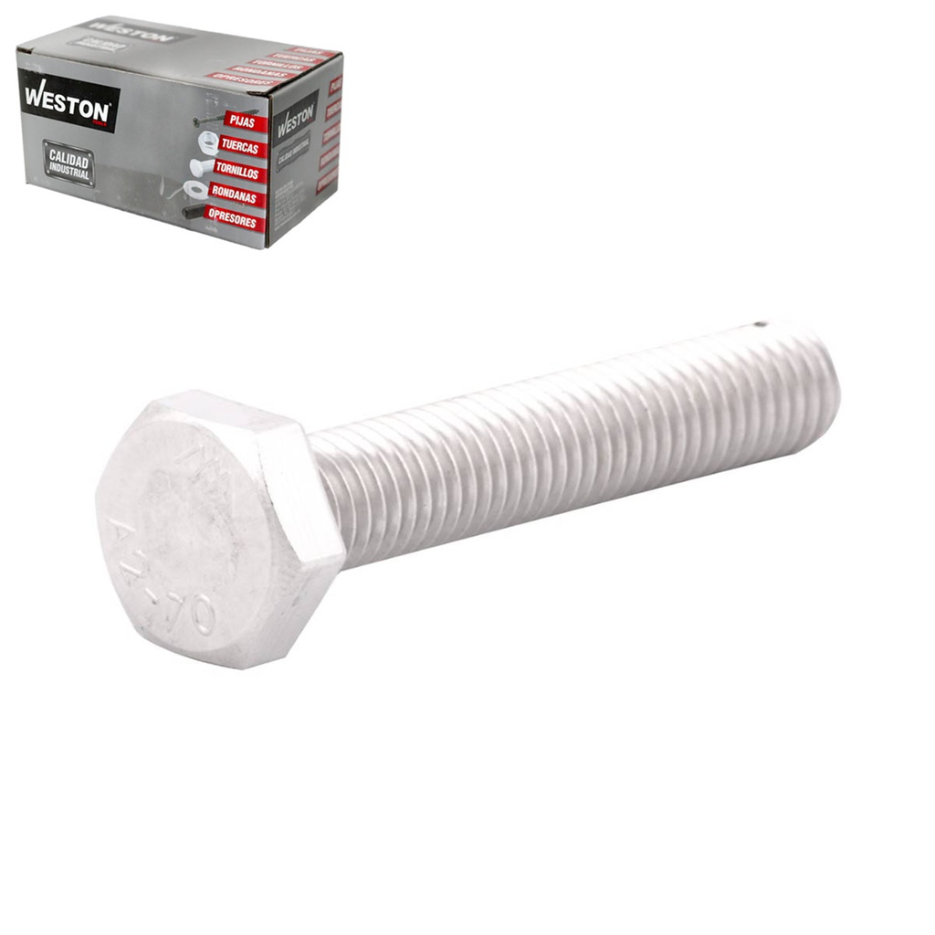 TORNILLO HEX ACERO INOX. 'RC' M8-1.25 X 25  (Precio x Caja - Caja c/100 pzas)