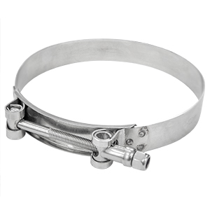 ABRAZADERA T-BOLT 114-122mm ACERO INOX.