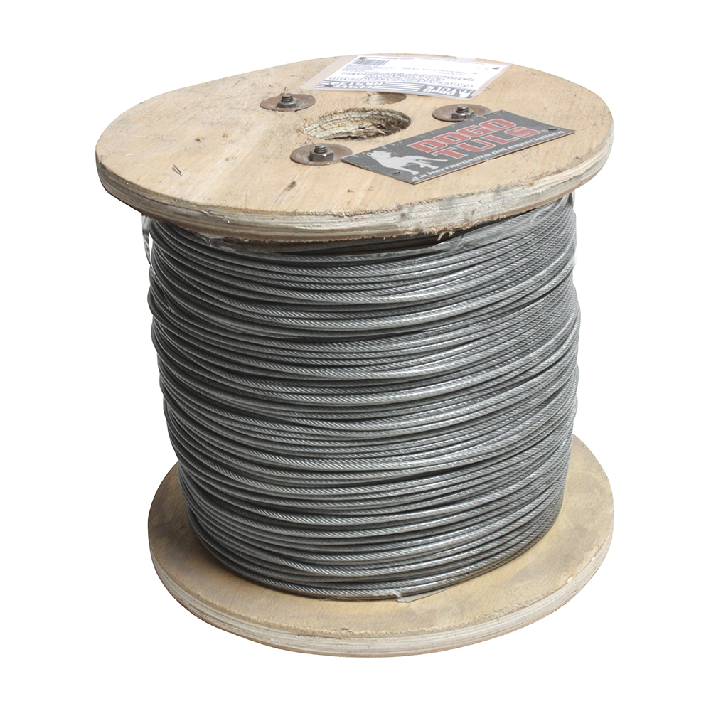 CABLE GALV C/F PVC 1/8-3/16&quot; 7X19 100mt