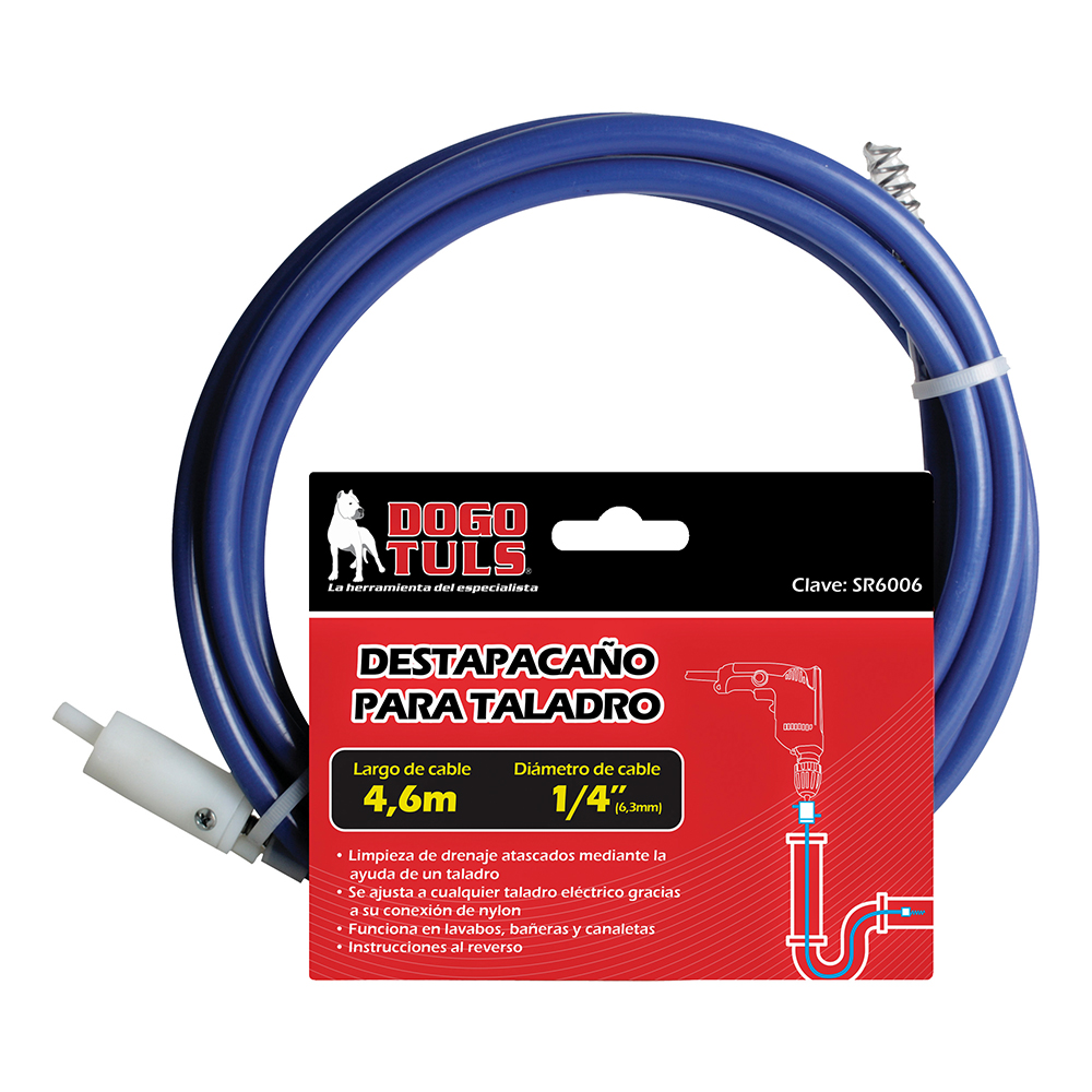 DESTAPACAÑO PARA TALADRO 1/4&quot; X 3 MT