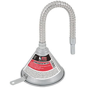 EMBUDO DE METAL CON TUBO FLEXIBLE 37CM