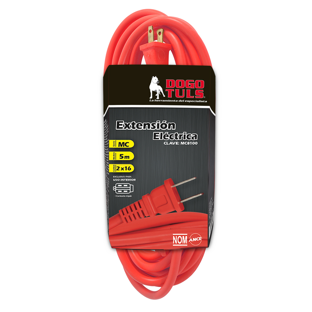 EXTENSION ELECTRICA 2x16 5 MTS USO RUDO