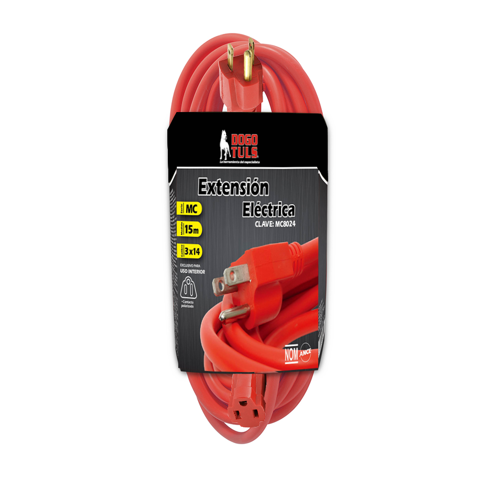 EXTENSION ELECTRICA 3x14 15 MTS USO RUDO