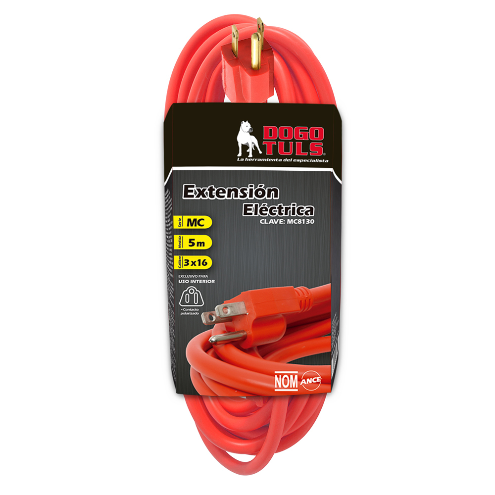 EXTENSION ELECTRICA 3x16 5 MTS USO RUDO