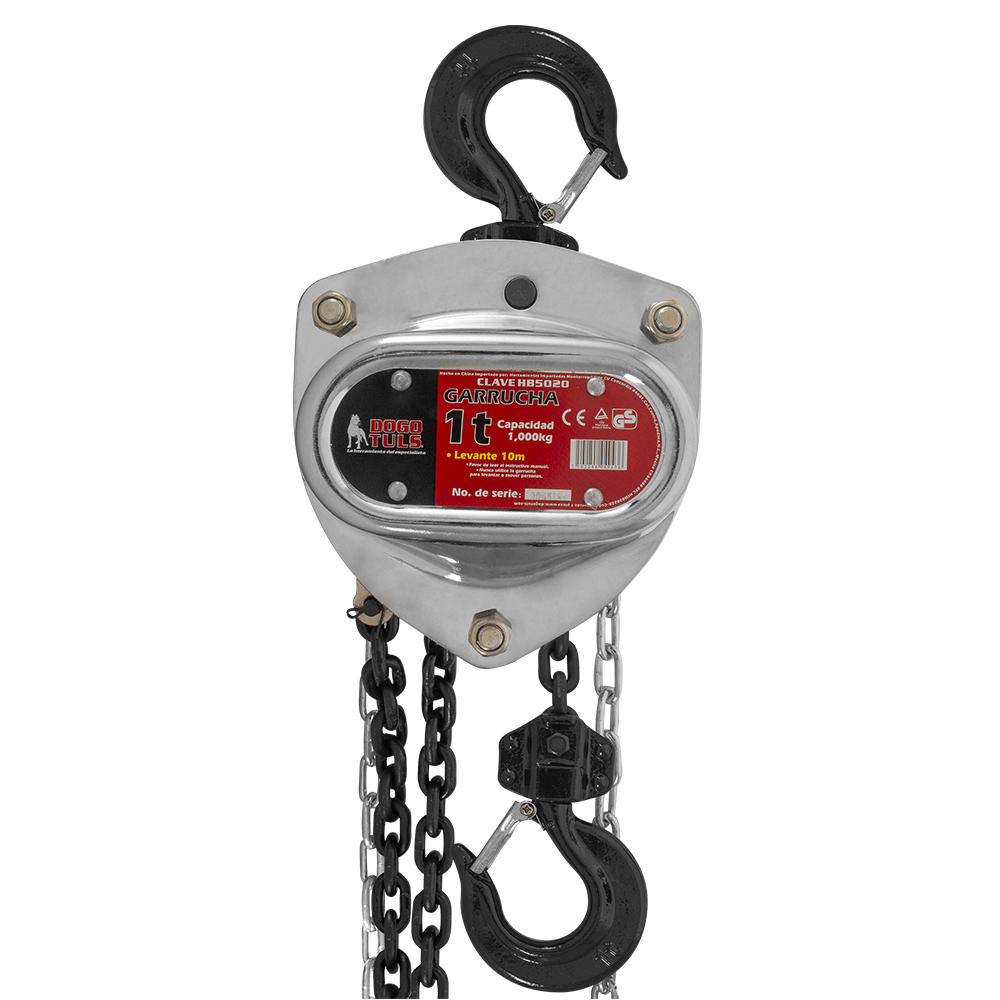GARRUCHA CROMADA 1 TON X 10 M 4:1