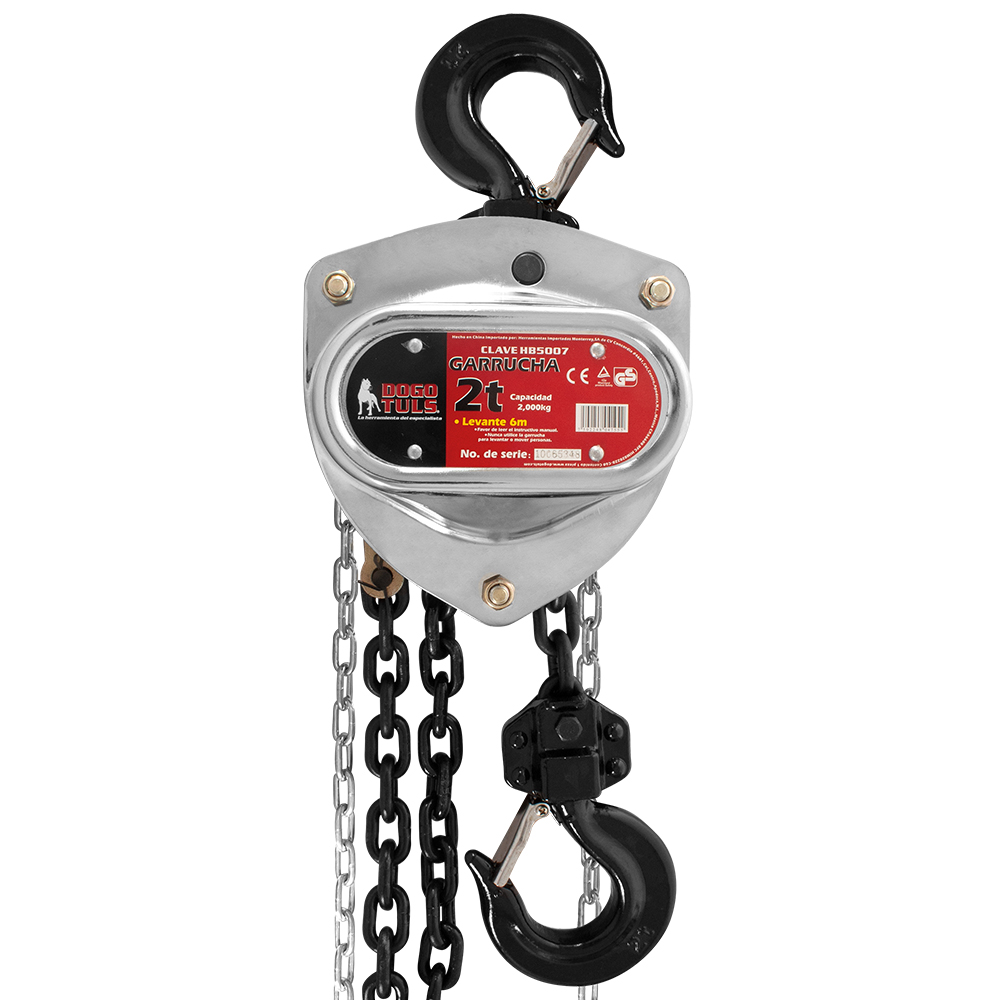 GARRUCHA CROMADA 2 TON X 6 M 4:1