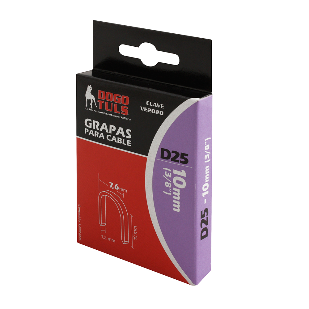 GRAPAS D25 3/8" 10MM (1000 PZAS)