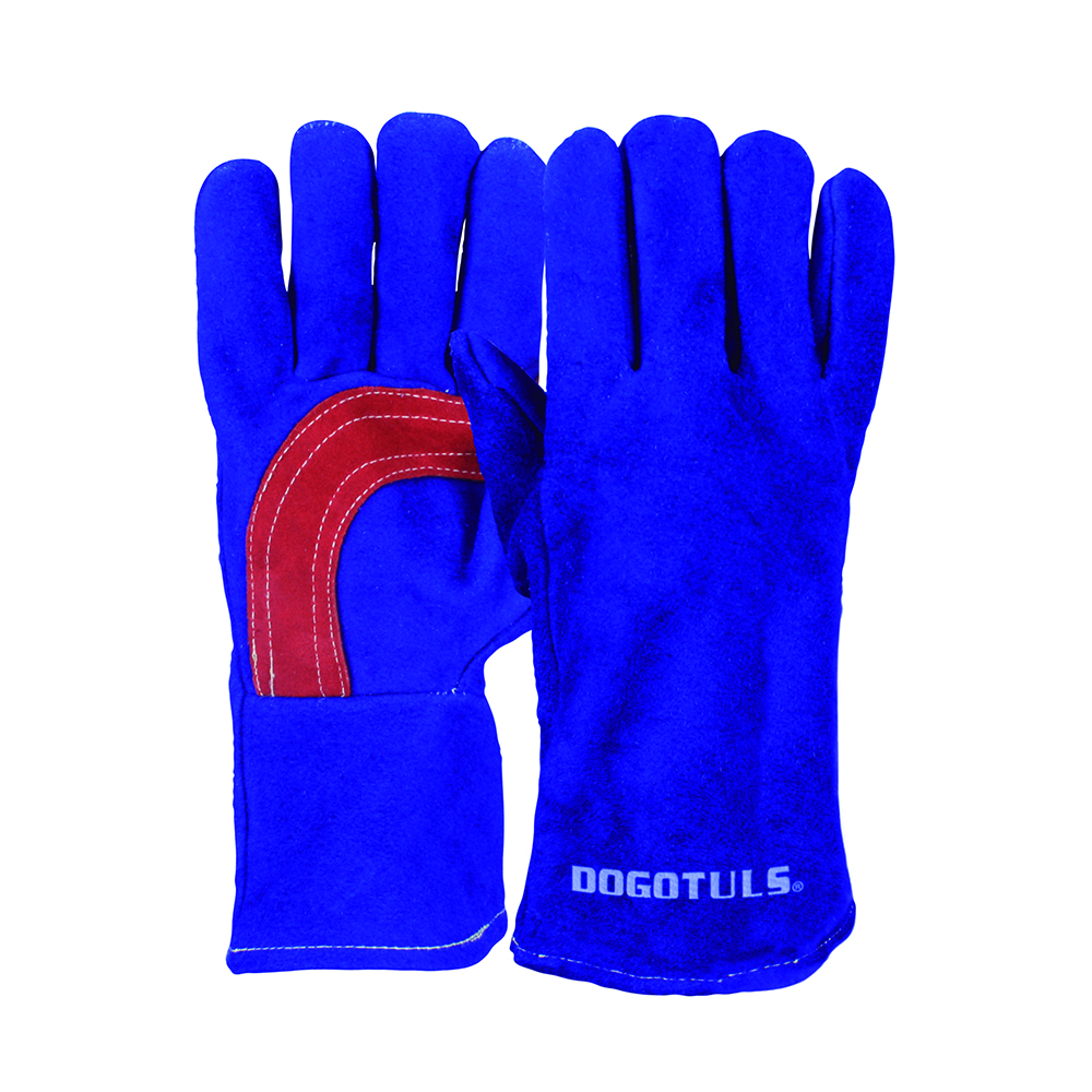 GUANTE SOLDADOR REFUERZO AZUL