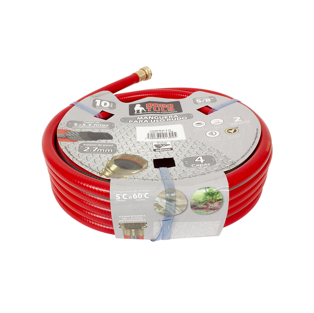 MANGUERA USO RUDO 4 CAPAS 5/8"X25M