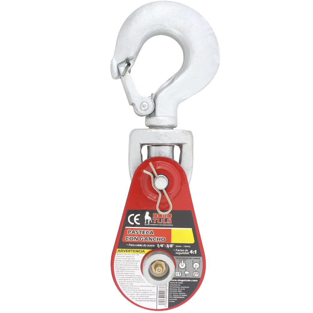 PASTECA 4T GANCHO P/CABLE ACERO DE 1/2&quot;