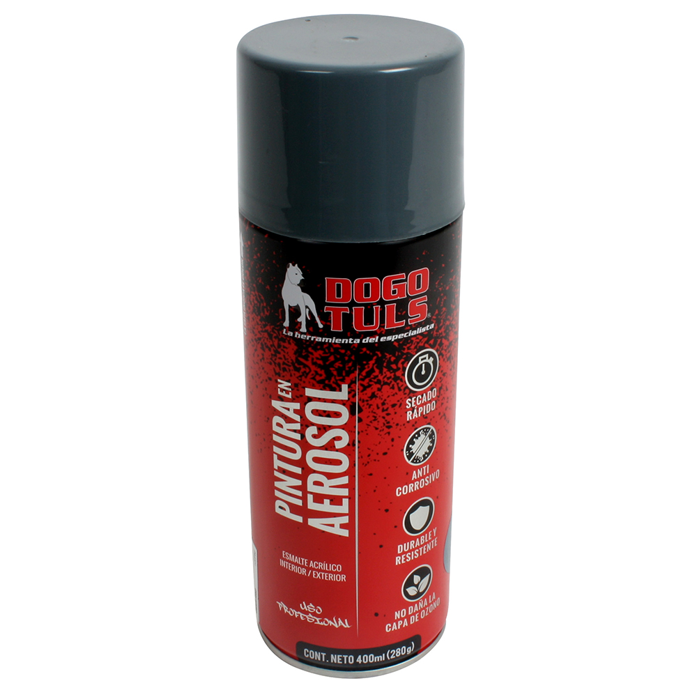 PINTURA AEROSOL BRILLANTE GRIS ACERO
