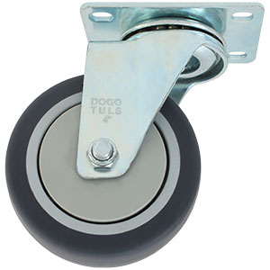 RODAJA PP Y TPR GRIS GIRATORIA 4"