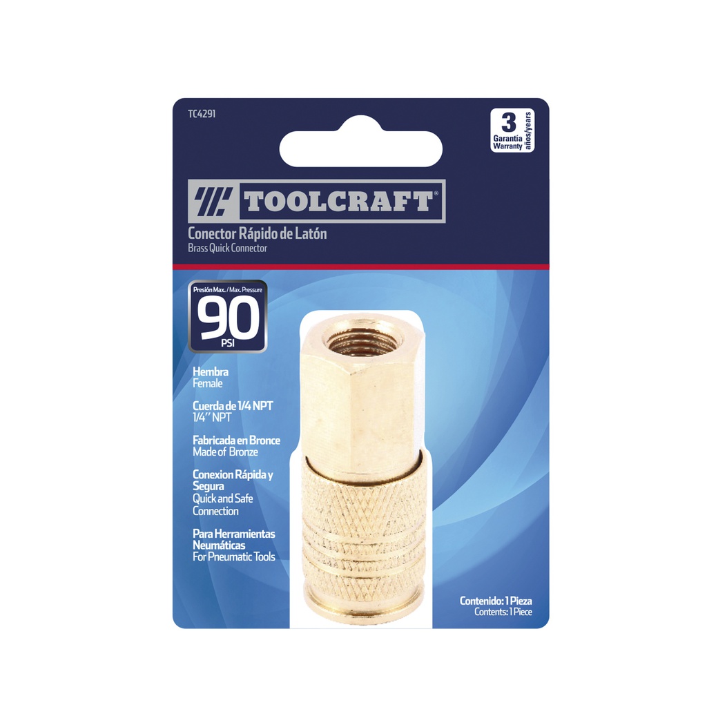 CONECTOR RAPIDO TIPO "F" DE LATON