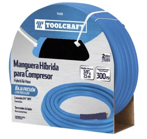 MANGUERA COMPRESOR HIBRIDA AIRE BAJA PRESION 3/8&quot; X 7.5M